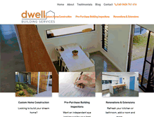 Tablet Screenshot of dwellbuild.com.au